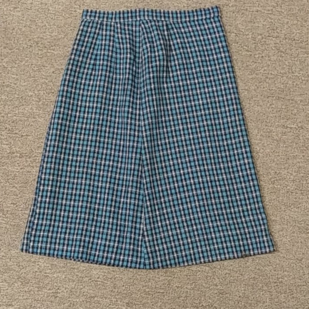 Vintage Skirt with blue plaid design